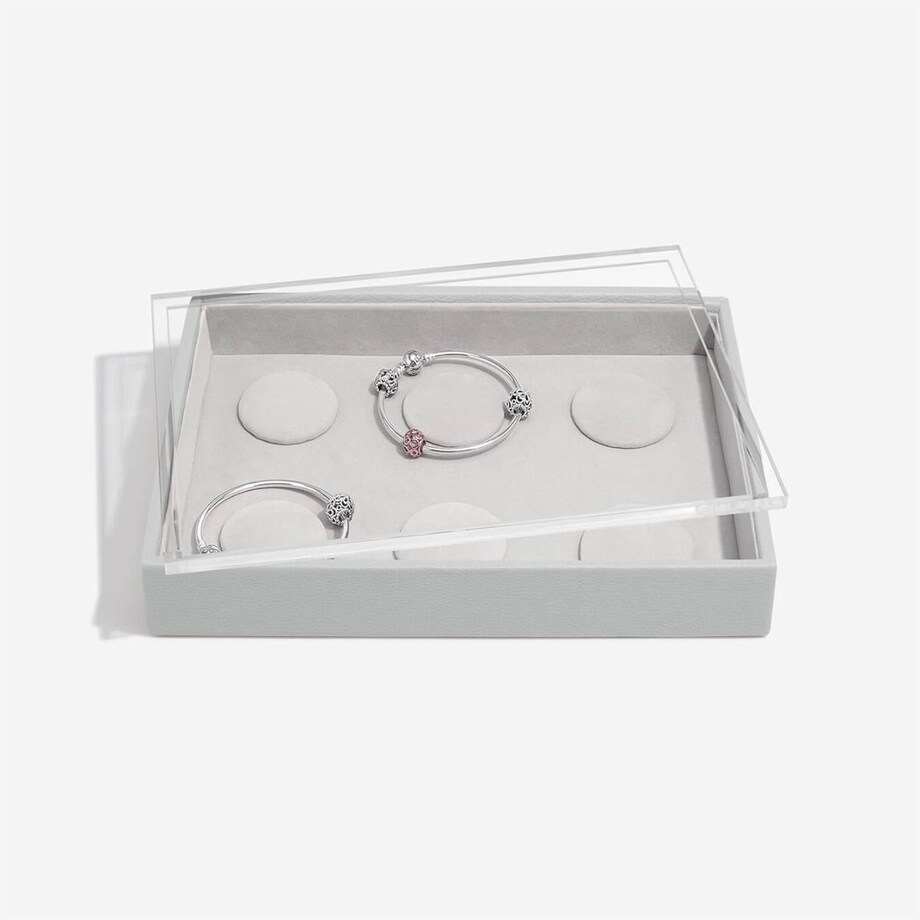 Szkatułka na bransoletki charms Stackers classic kamienna szarość z pokrywką