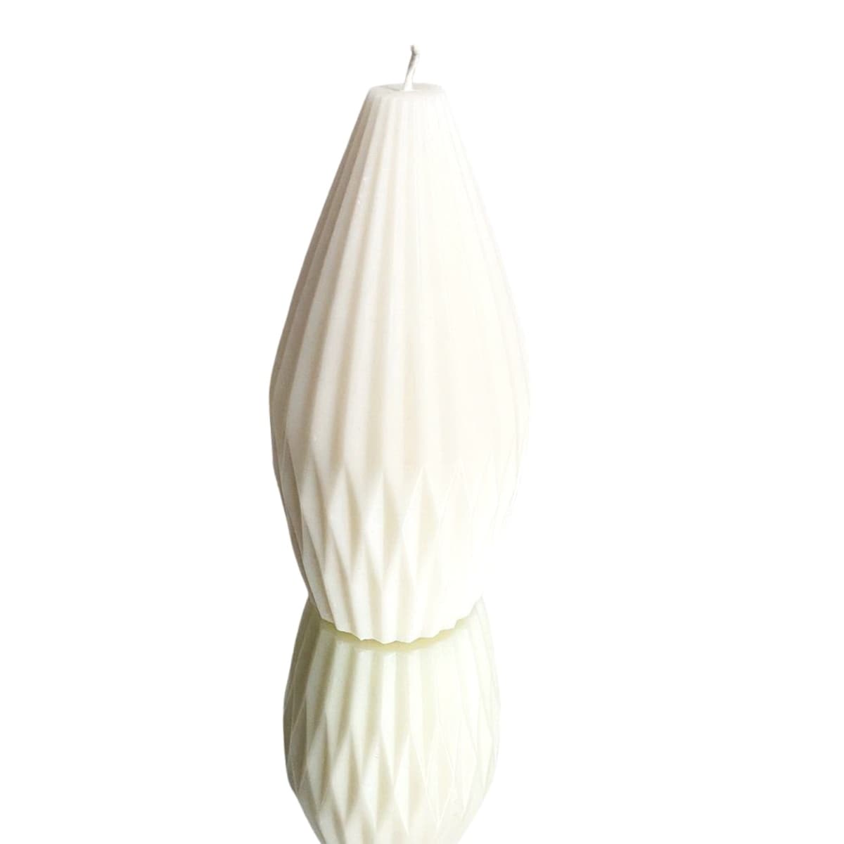 Świeca ekologiczna sojowa dekoracyjna "Grusha" 137x65mm biała