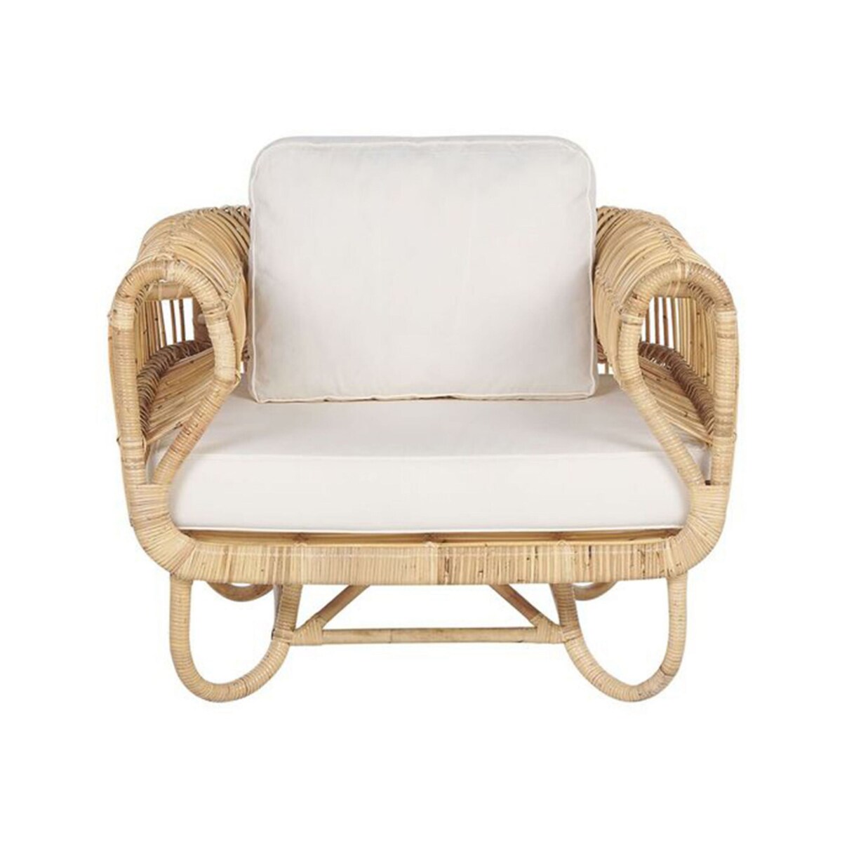 Fotel rattanowy beżowy DOLCEDO