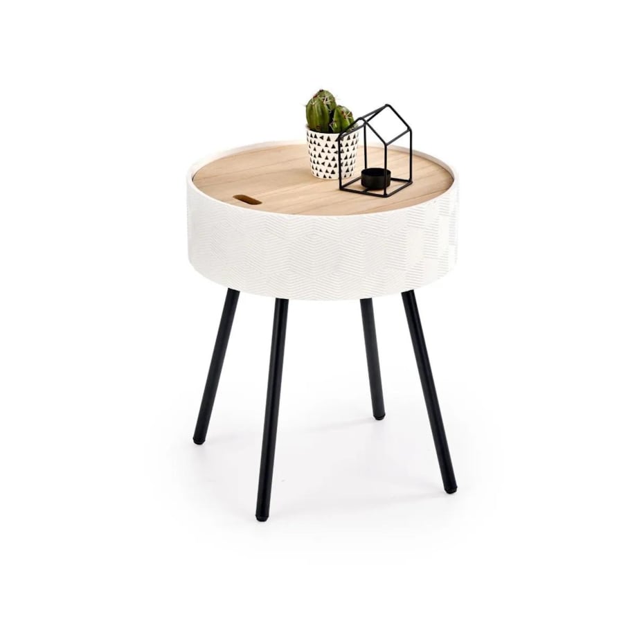 Ława AURA 38x38 biała