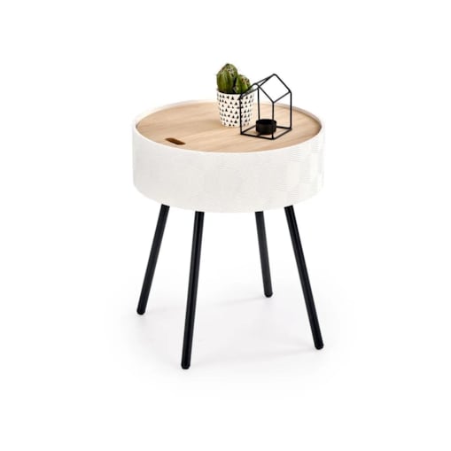 Ława AURA 38x38 biała