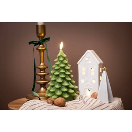 Ozdobny domek ceramiczny LED, 16 cm