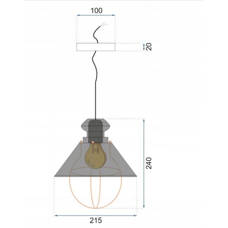 Lampa Sufitowa Wisząca Loft Linz White Biała