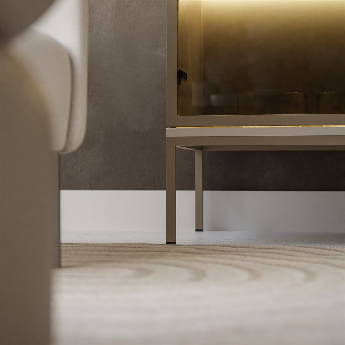 Witryna ECLIPSE WT104 z oświetleniem kaszmir