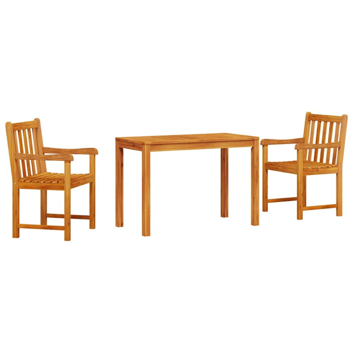 vidaXL Zestaw do jadalni w ogrodzie 3 pcs Brązowy lite drewno akacjowe