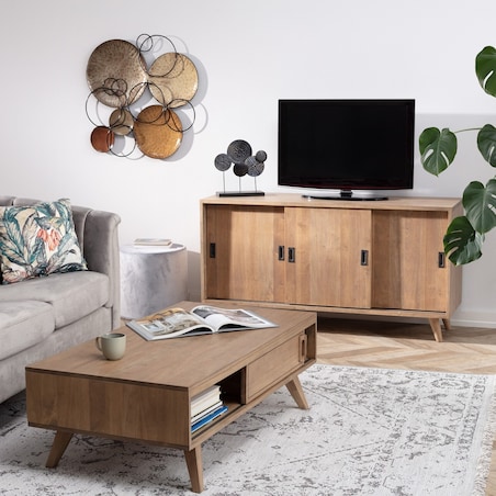 Szafka RTV Oblique 141x47x76cm, 141 x 47 x 76 cm