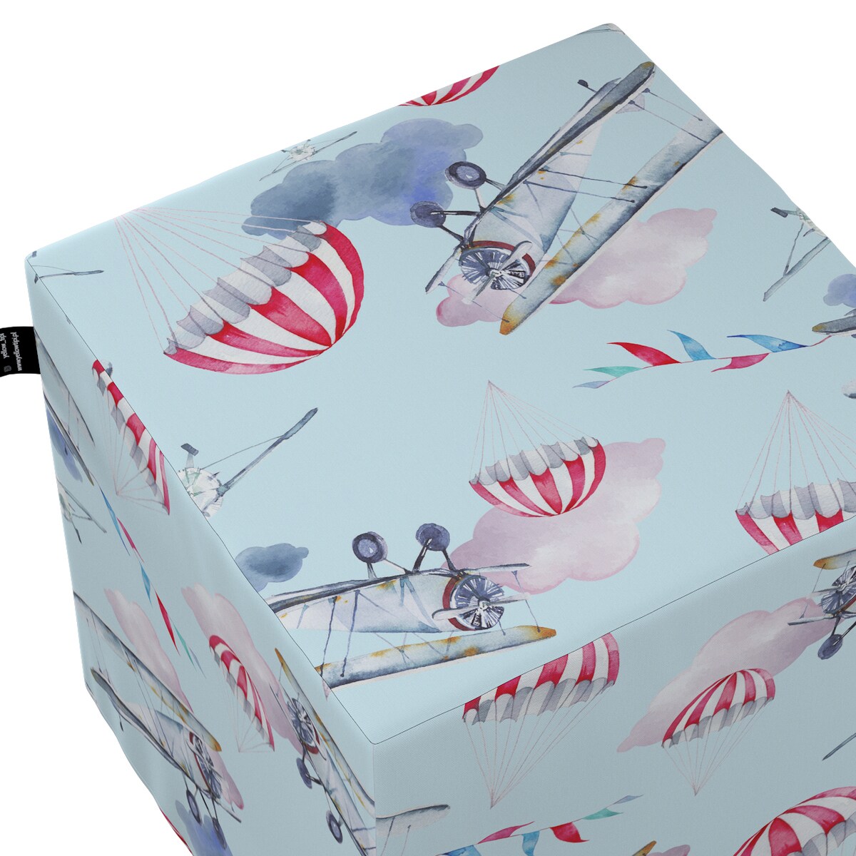 Puf kostka Nano, niebiesko-różowy, 40 x 40 x 40 cm, Magic Collection