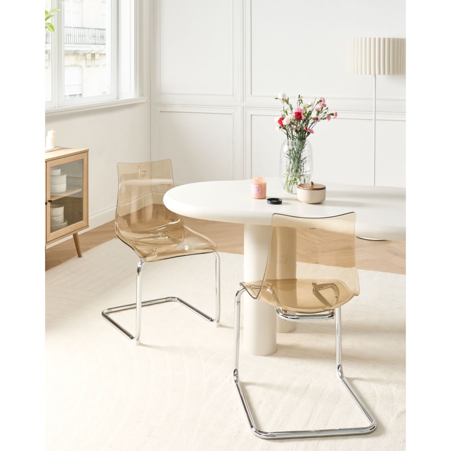 Zestaw 2 krzeseł do jadalni MARSHALL Pomarańczowy