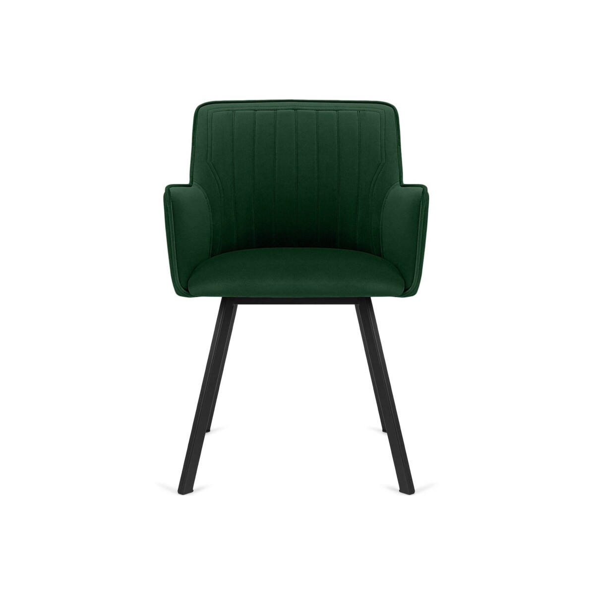 KONSIMO PYRUS welurowe krzesło ciemnozielone