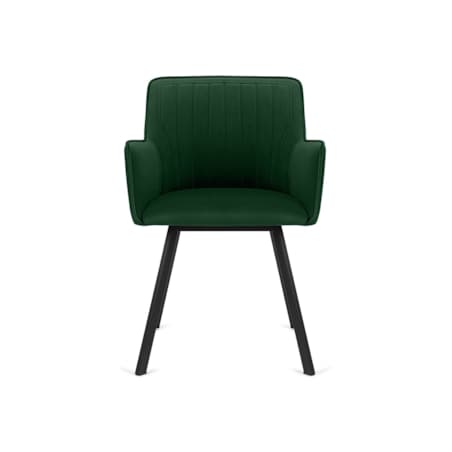 KONSIMO PYRUS welurowe krzesło ciemnozielone
