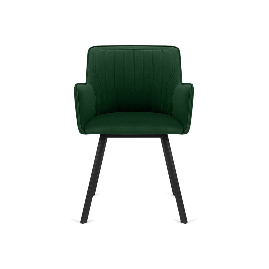 KONSIMO PYRUS welurowe krzesło ciemnozielone