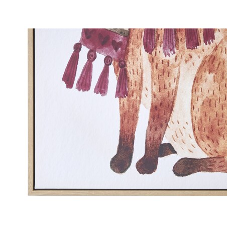 Obraz na płótnie MUCCIA Motyw zwierzęcy 63 x 99 cm Brązowy