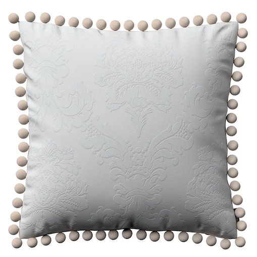 Poszewka Wera na poduszkę 45x45 liście akantu na jasno-popielatym tle