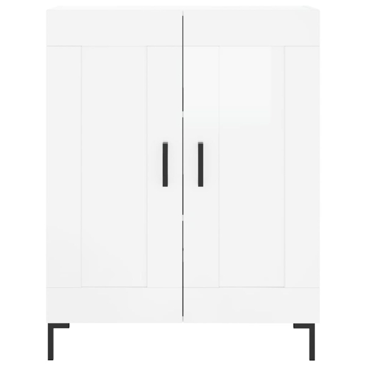 vidaXL Szafka, biała, połysk, 69,5x34x90 cm, materiał drewnopochodny