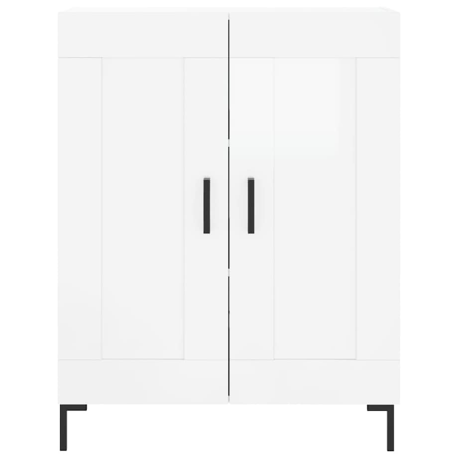 vidaXL Szafka, biała, połysk, 69,5x34x90 cm, materiał drewnopochodny