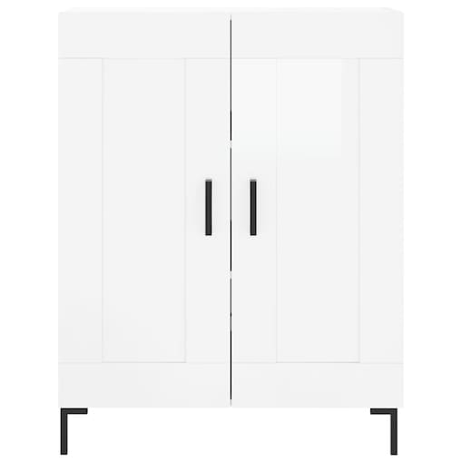 vidaXL Szafka, biała, połysk, 69,5x34x90 cm, materiał drewnopochodny