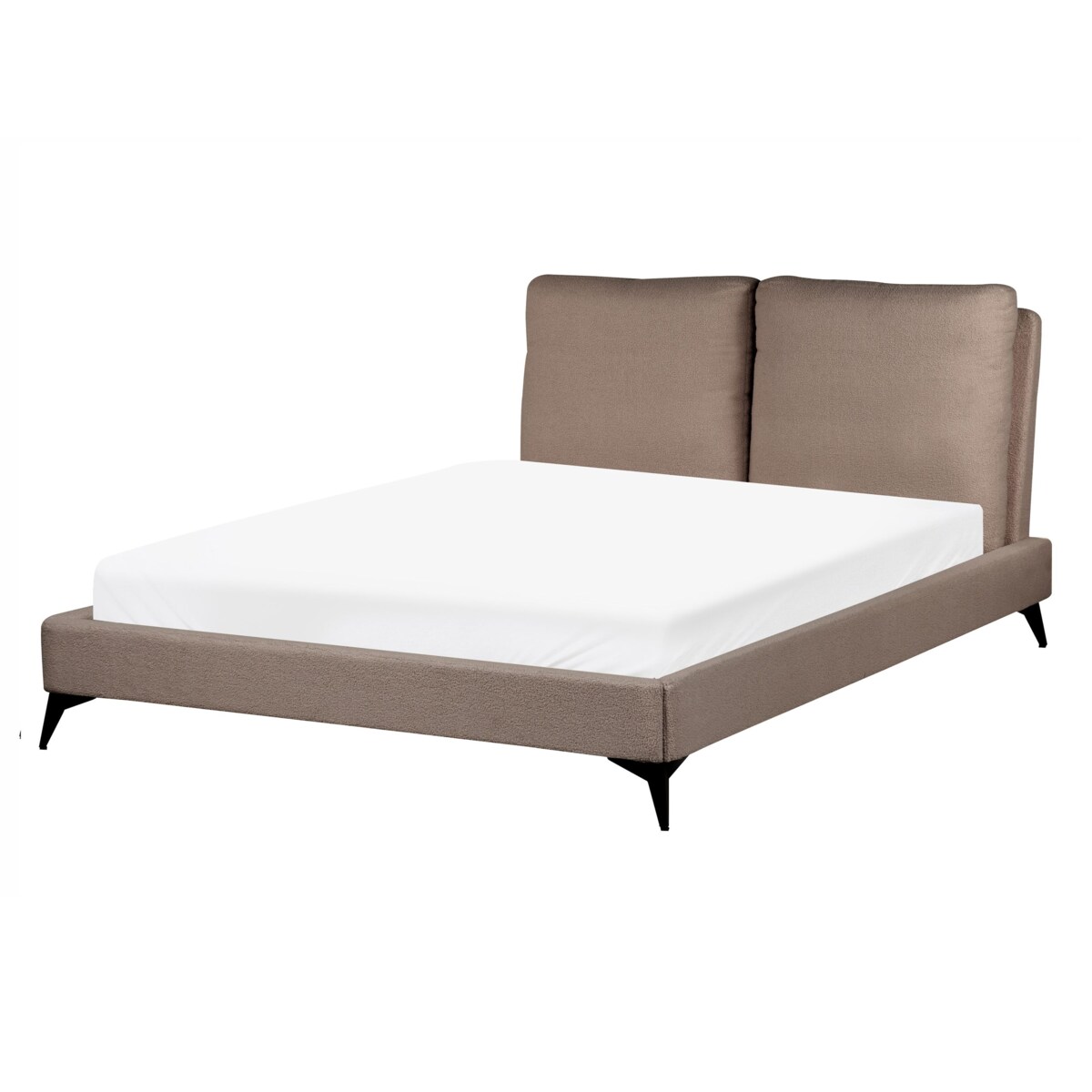 Łóżko Boucle MELLE 140 x 200 cm Brązowy