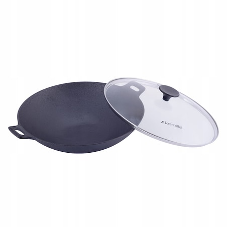 Patelnia głęboka wok żeliwny 30cm KAMILLE