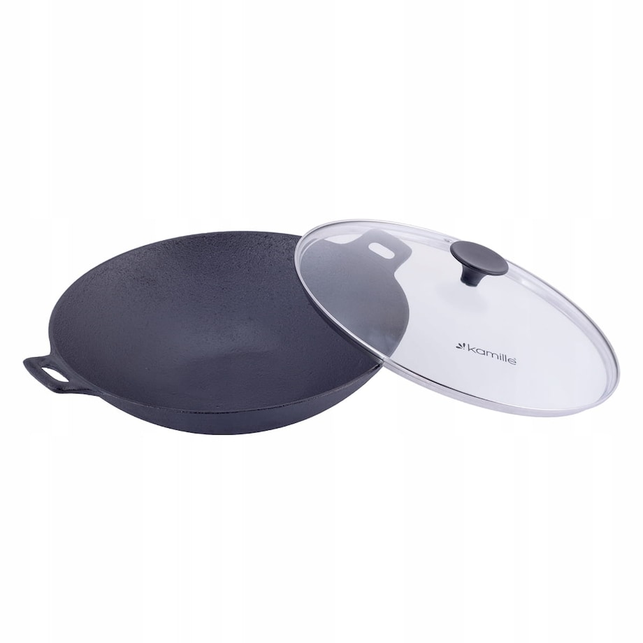 Patelnia głęboka wok żeliwny 30cm KAMILLE