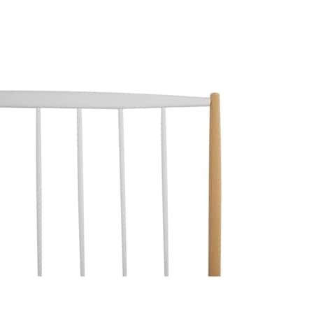 Łóżko metalowe 140 x 200 cm białe MAURS