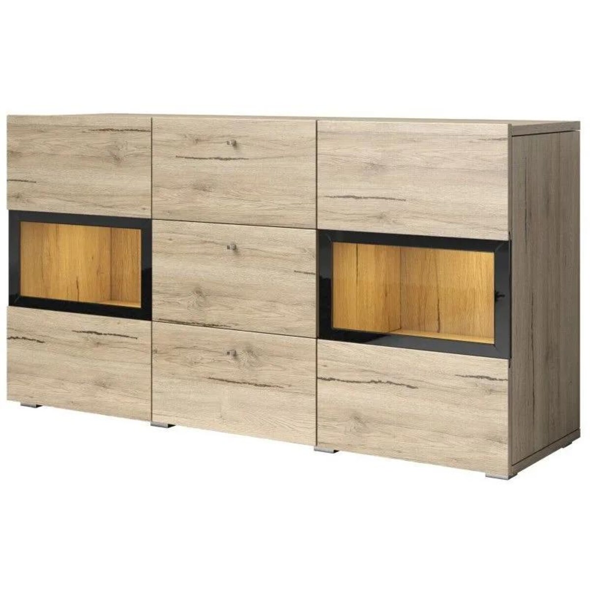 Komoda BAROS 2D3S 132 dąb san reno jasny