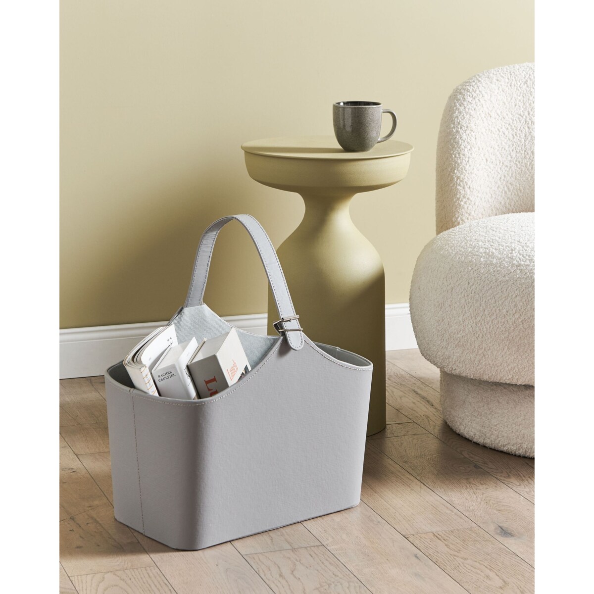 Kosz ekoskóra szary ELAM