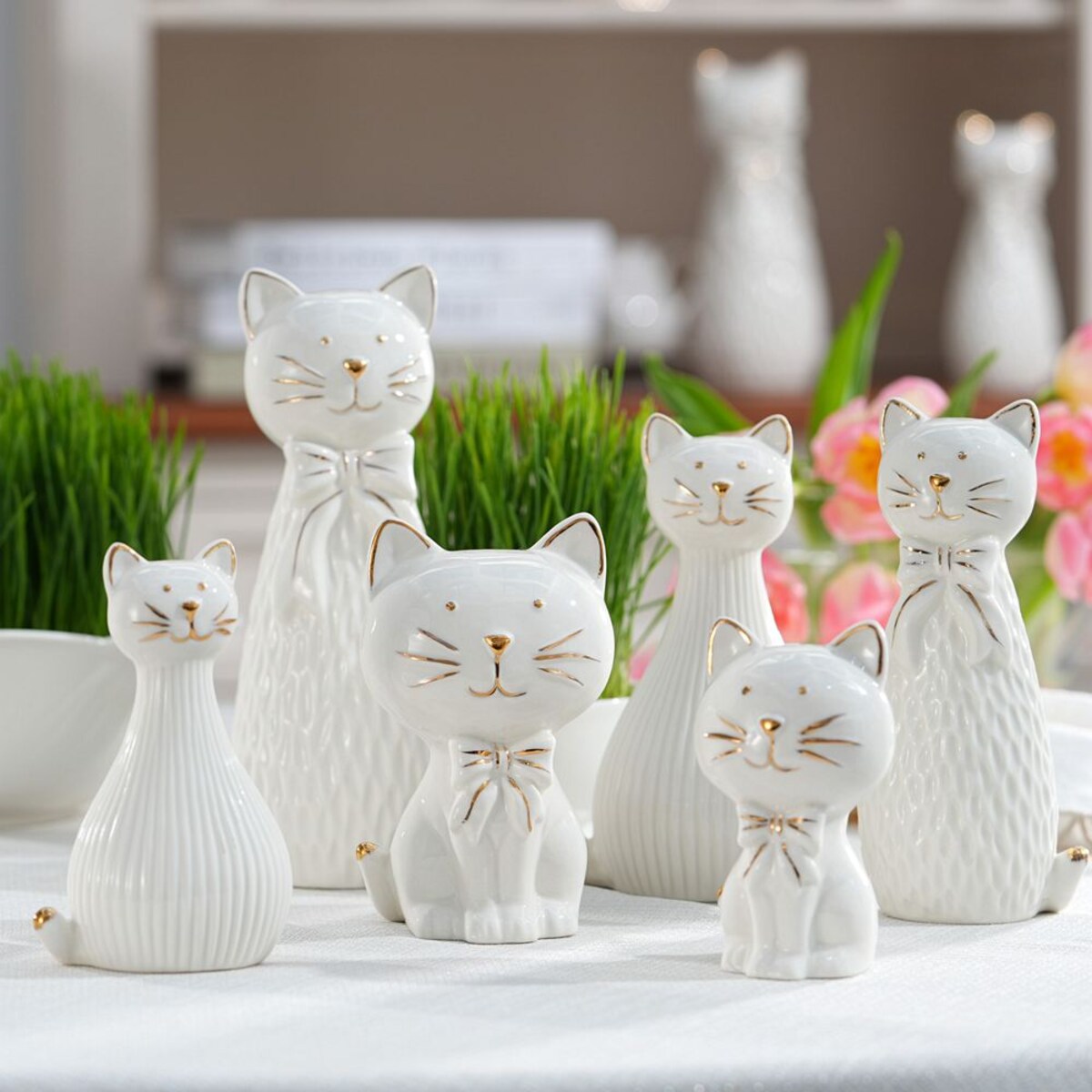 VILLA ITALIA Figurka kotek porcelanowy 13,5 cm KAROL