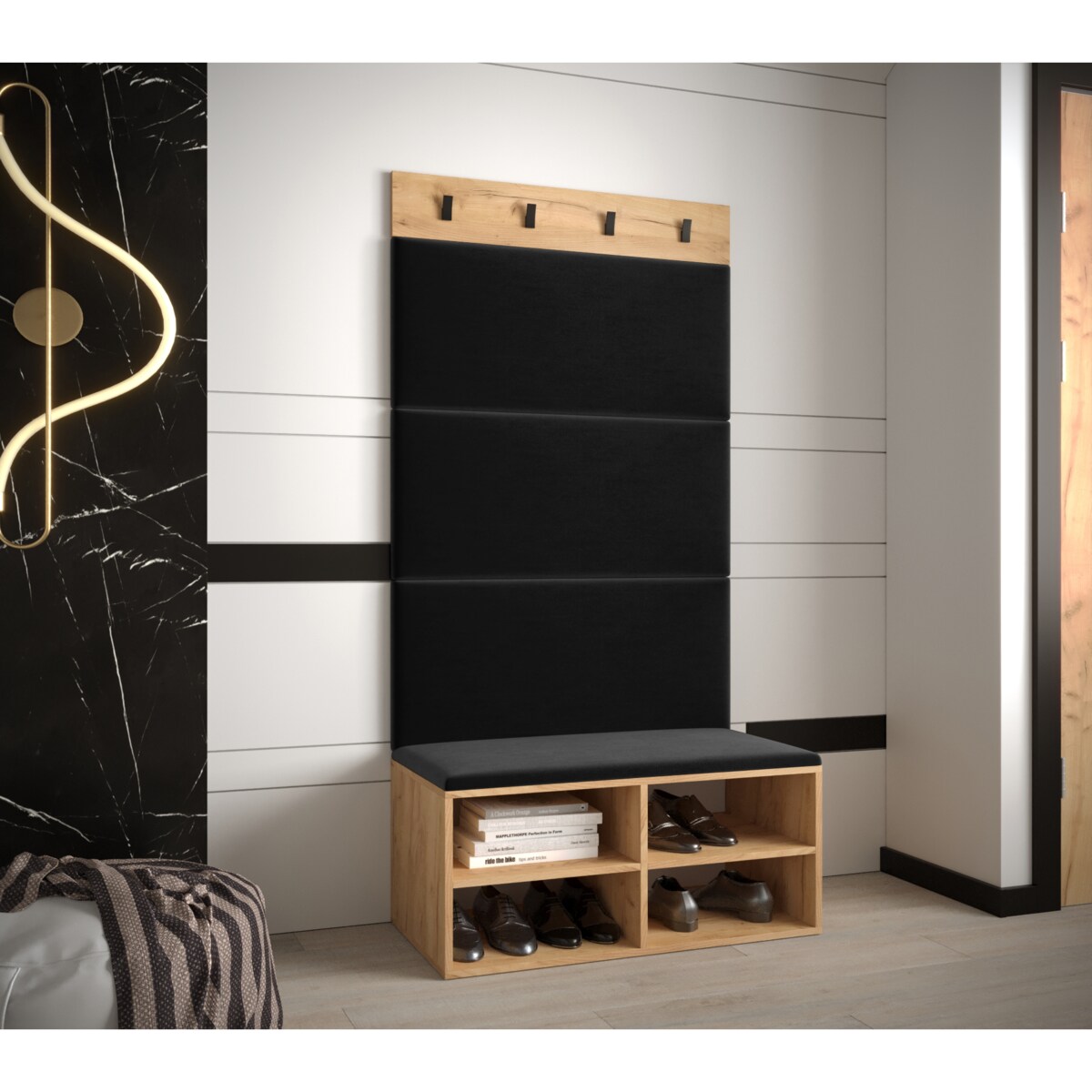 Garderoba do przedpokoju Abiks MIRO 2 craft+manila18