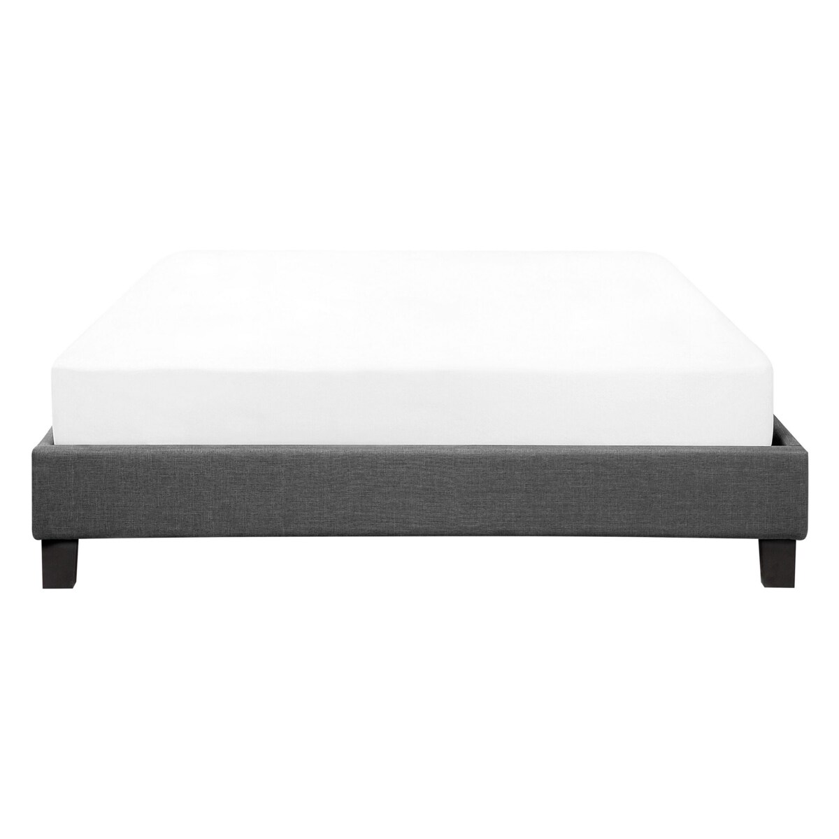 Łóżko tapicerowane bez zagłówka 140 x 200 cm szare ROANNE