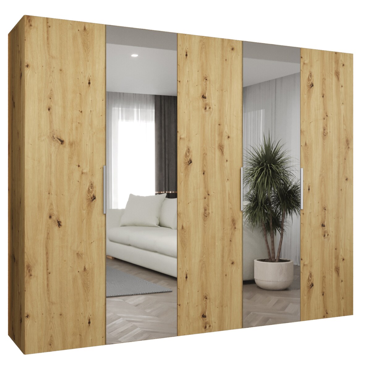 Szafa uchylna otwierana MARBELLA 2 250 wys. 202 cm Artisan + u. Czarny