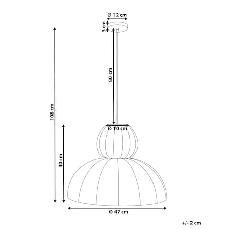 Lampa wisząca GOELETTE Jedwab syntetyczny Biały