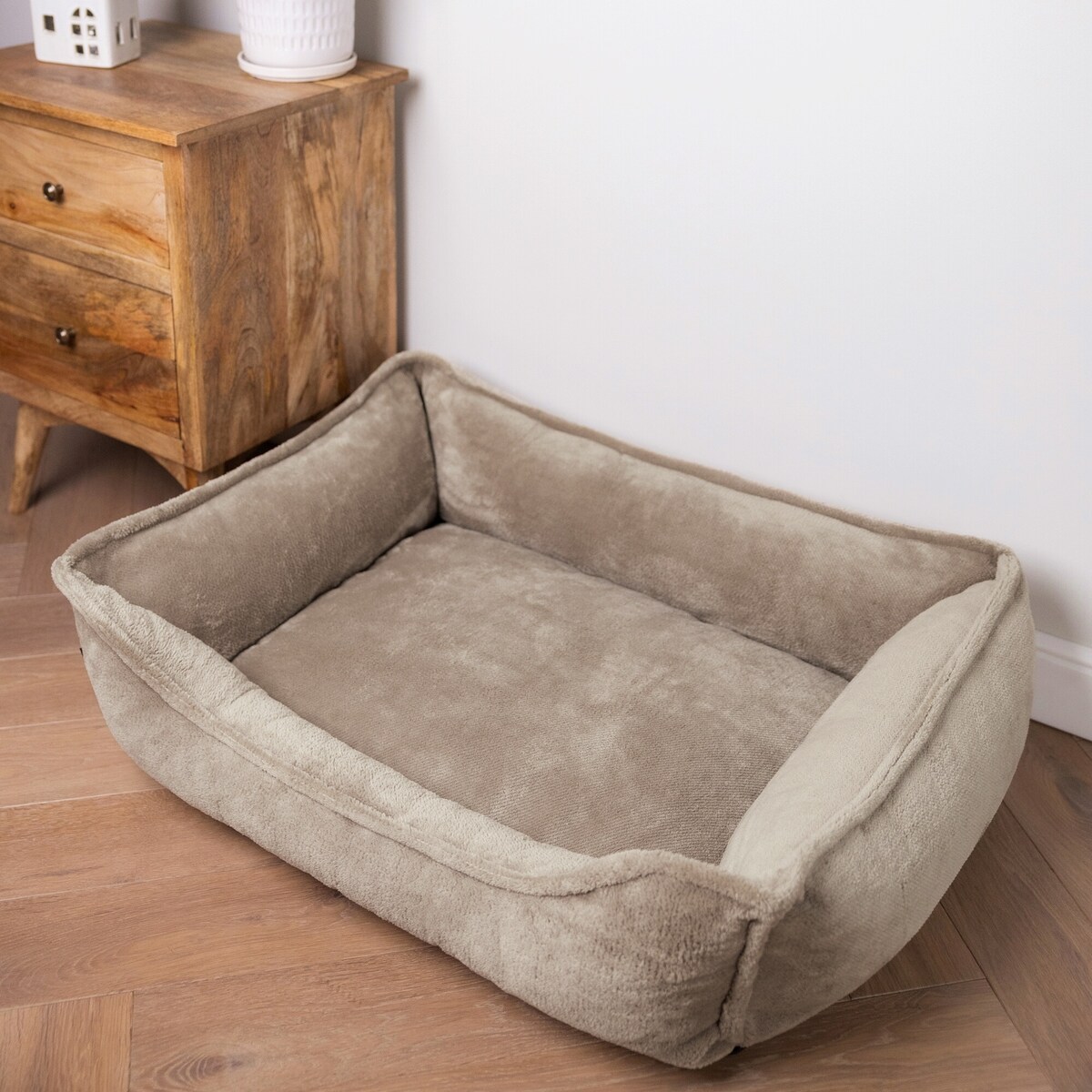 Ortopedyczne legowisko dla psa IRIS, 100x80 cm, Brąz