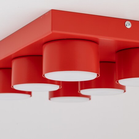 Lampa sufitowa BRIX RED 11294 TK Lighting czerwona nowoczesna LED