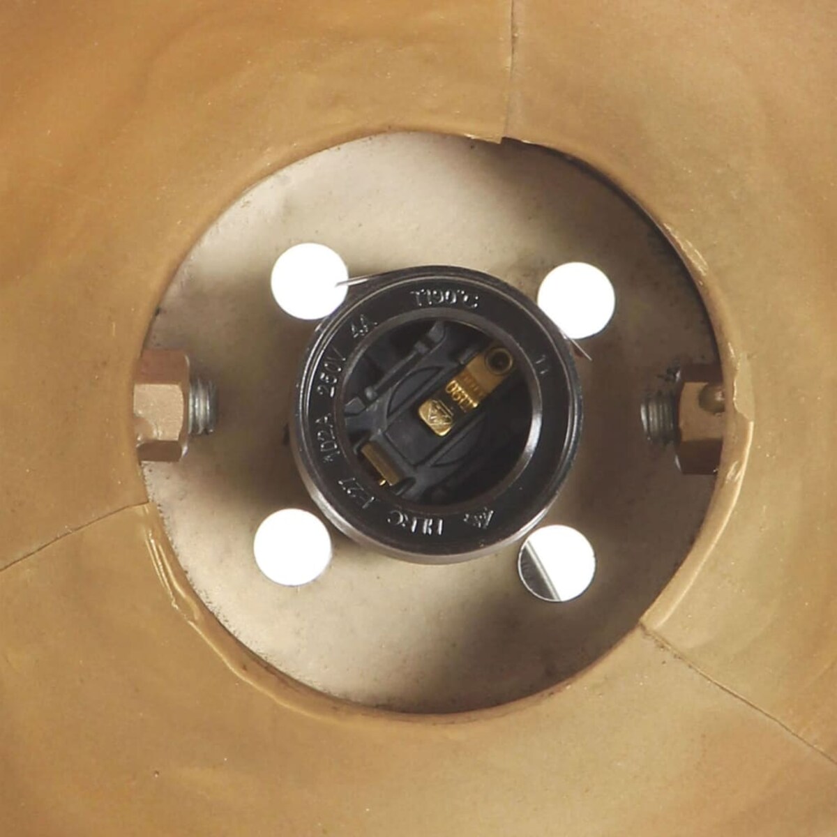 vidaXL Industrialna lampa ścienna, mosiądz, 45x25 cm, E27