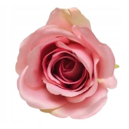 Róża sztuczna wyrobowa do wiązanek główka pąk kwiaty duża różowa stroika
