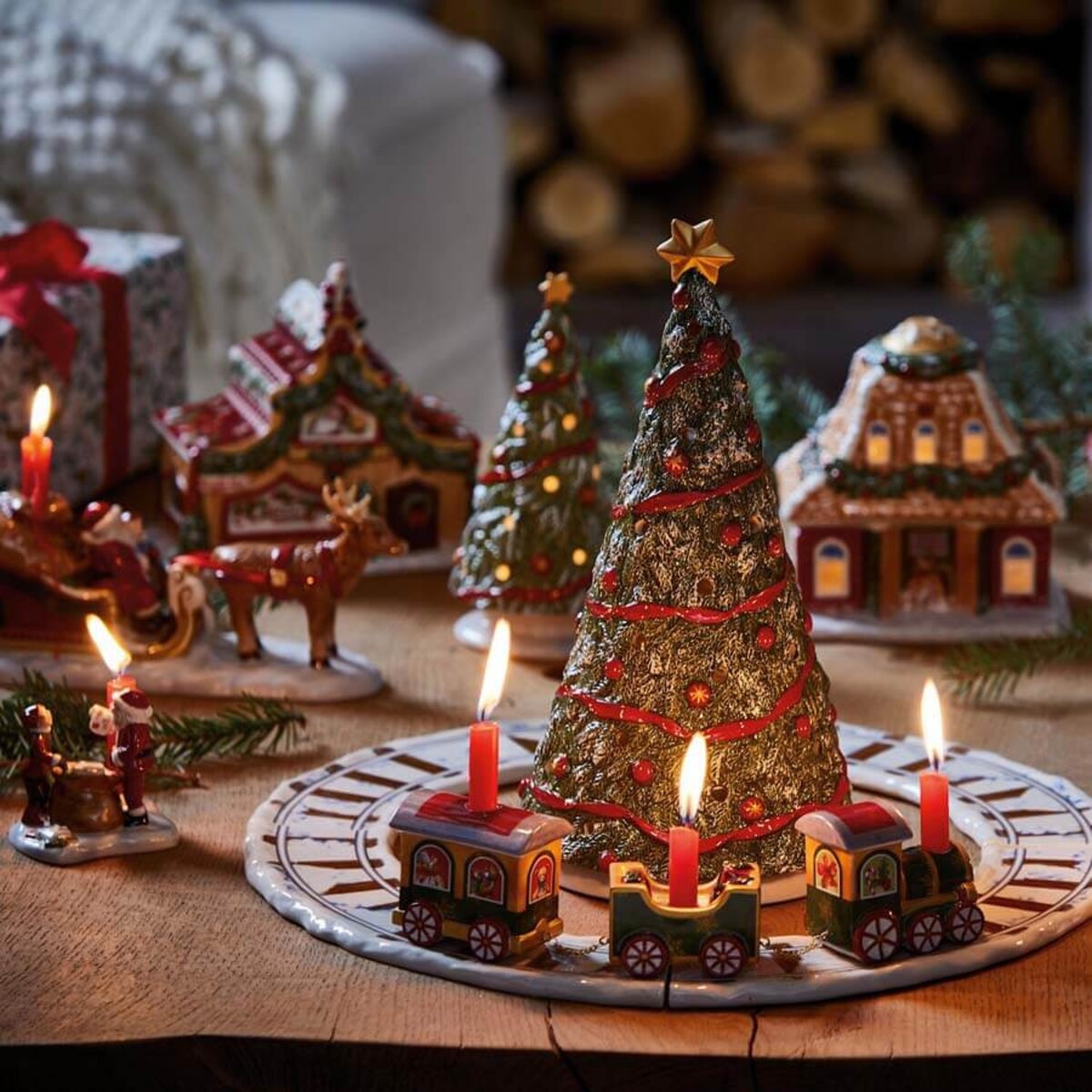 Lampion-świecznik Choinka duży North Pole Express, 32.5 cm, Villeroy & Boch