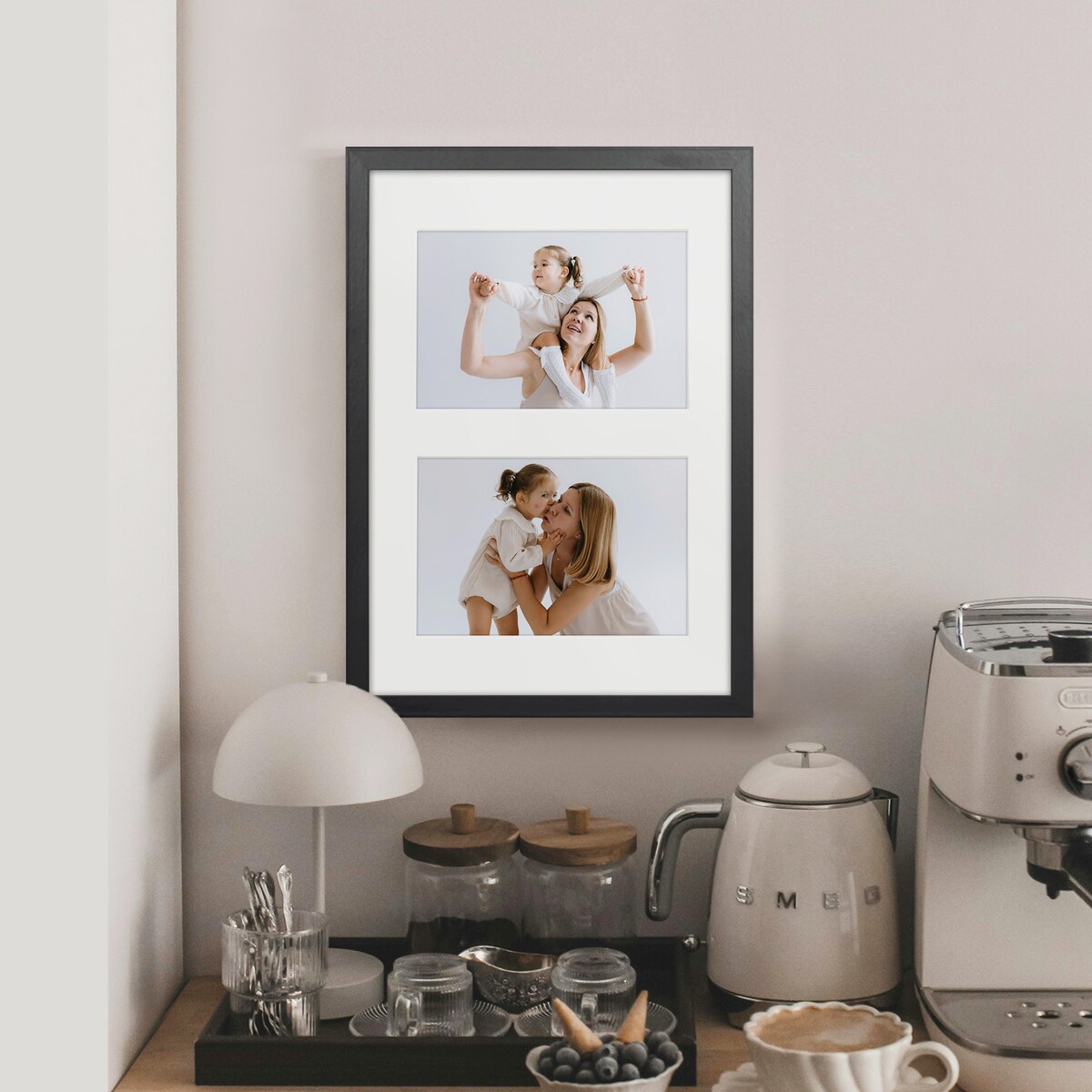 Ramka na 2 zdjęcia 10x15 cm foto galeria zdjęć multirama czarna 21x30 cm FRAMAI