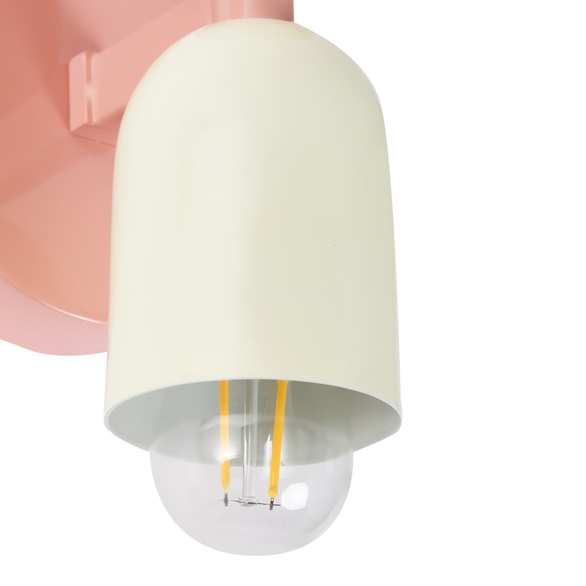 Zestaw 2 lamp ściennych TOPI Pastelowy róż Metal