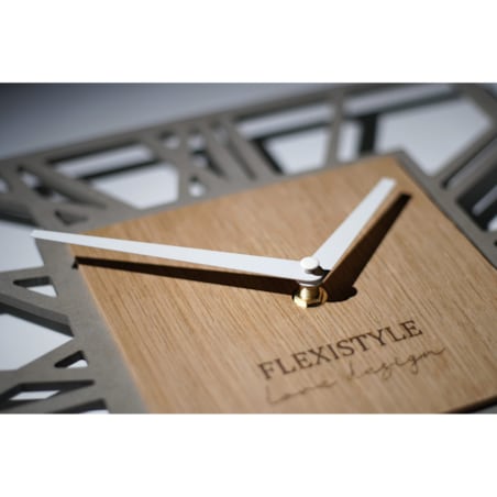 Zegar ścienny Loft Piccolo Kwadratowy dębowy 30cm