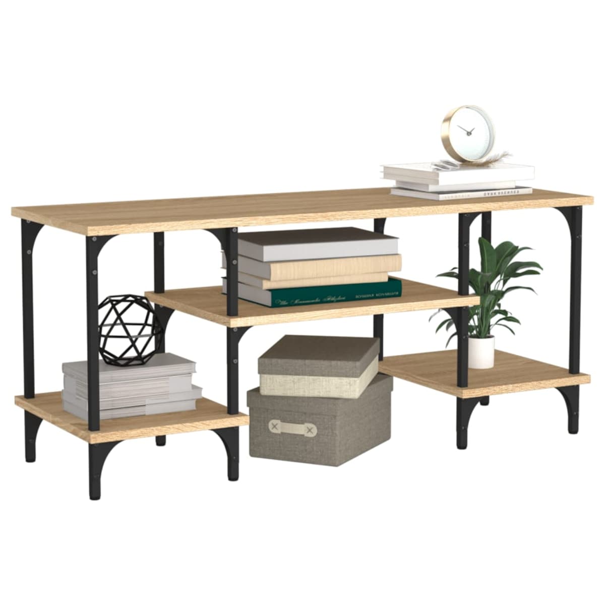vidaXL Szafka TV, dąb sonoma, 102x35x45,5 cm, materiał drewnopochodny