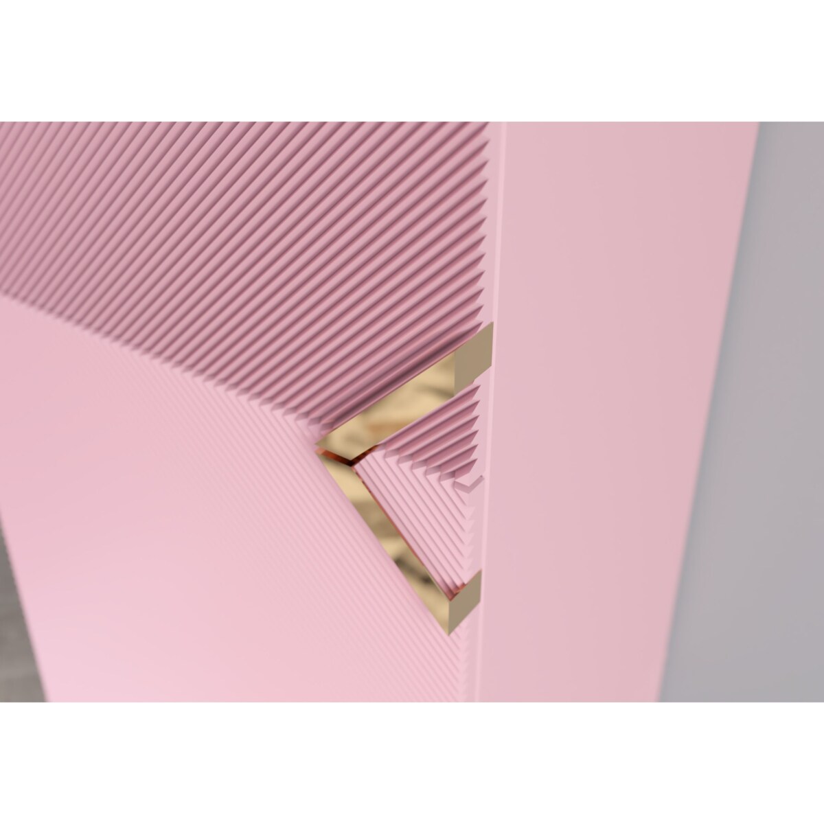Drewniana komoda Visby DEMI HIGH 2D / kolor pudrowy róż / szer. 50,5 cm