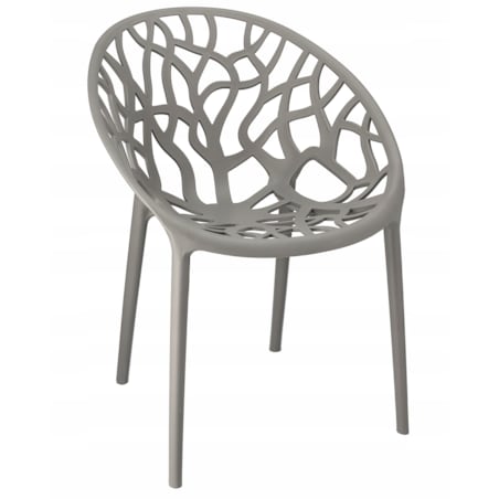 Krzesło plastikowe ALBERO eleganckie szare