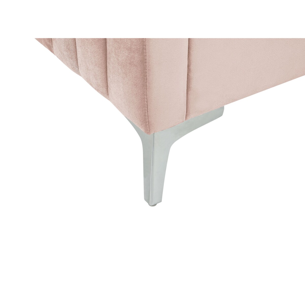 Łóżko welurowe 180 x 200 cm różowe LUNAN