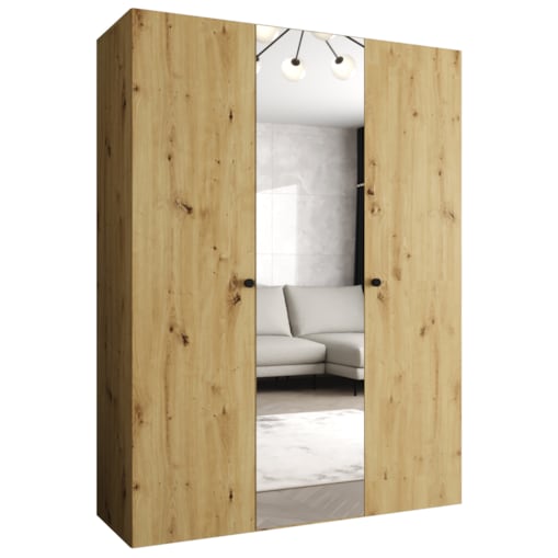 Szafa uchylna otwierana PARMA 2 150 wys. 202 cm Artisan + u. Czarny