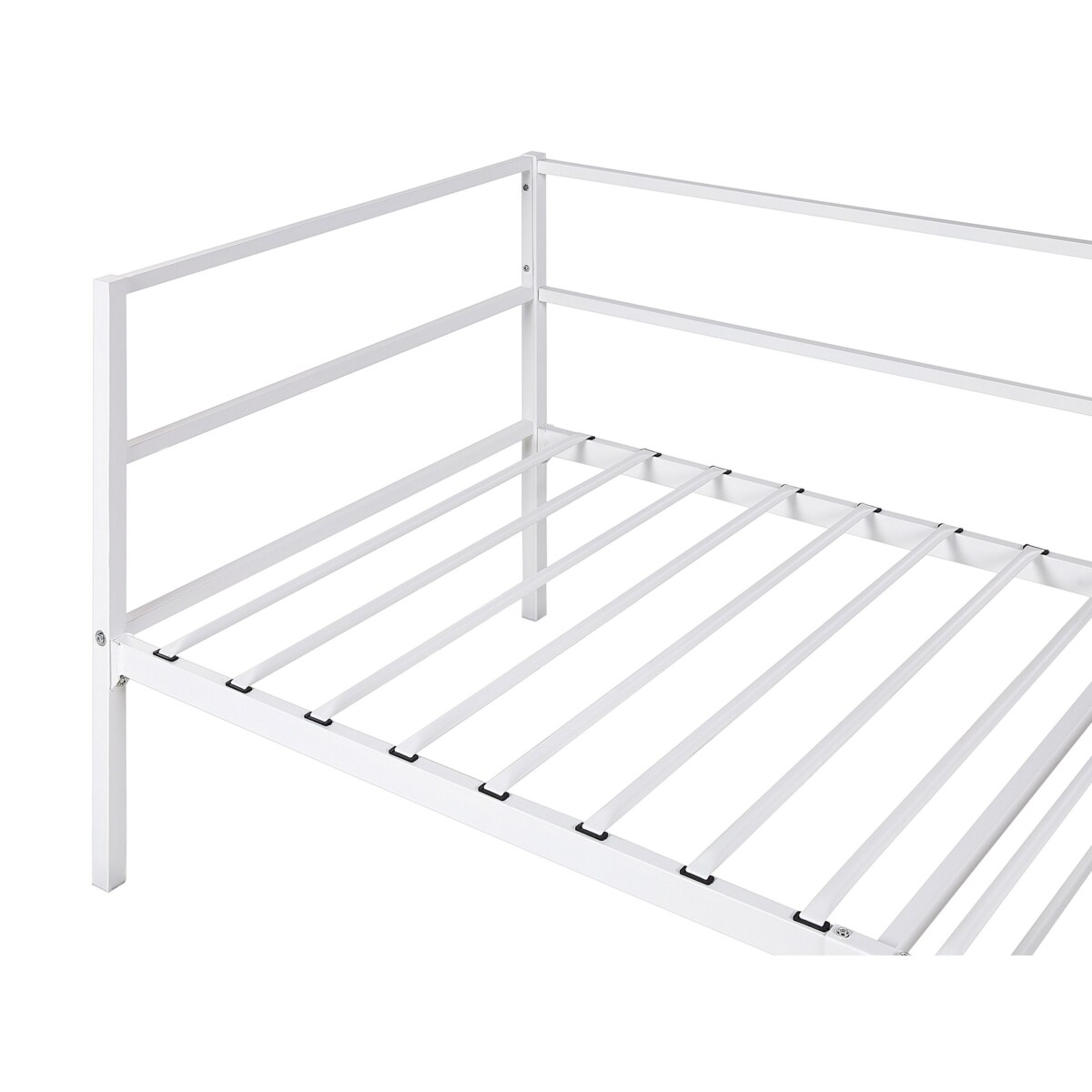 Łóżko metalowe 90 x 200 cm białe BATTUT