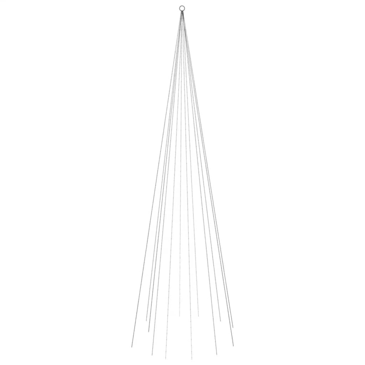 vidaXL Choinka do montażu na maszcie, 732 ciepłych białych LED, 500 cm