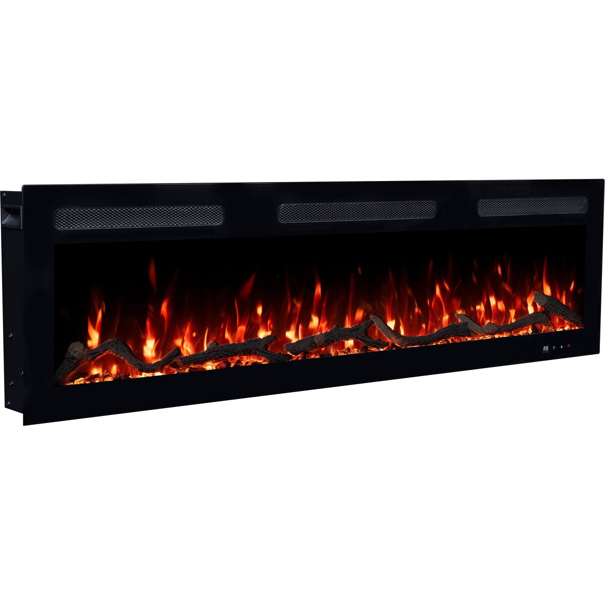 Kominek elektryczny Emotion Flame Monarch 127 - ścienny i do zabudowy - 127x13x35 cm - kominek LED z funkcją grzania 900/1800 W