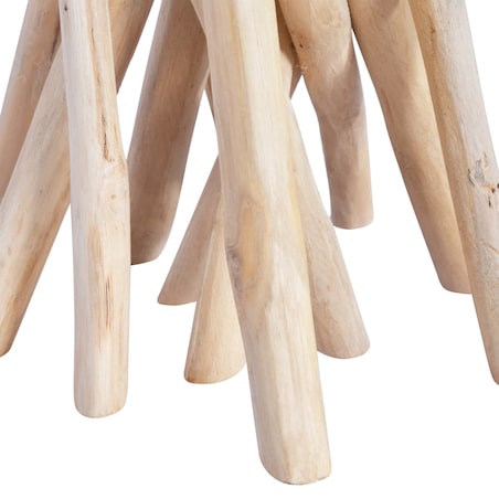 vidaXL Stolik kawowy ze szklanym blatem, 35x35x50 cm, drewno tekowe