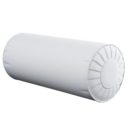 Poduszka wałek z zakładkami, satynowa biel, Ø20 x 50 cm, Aria