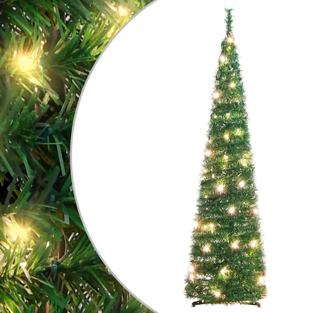 vidaXL Sztuczna choinka typu pop-up, 50 LED, zielona, 120 cm